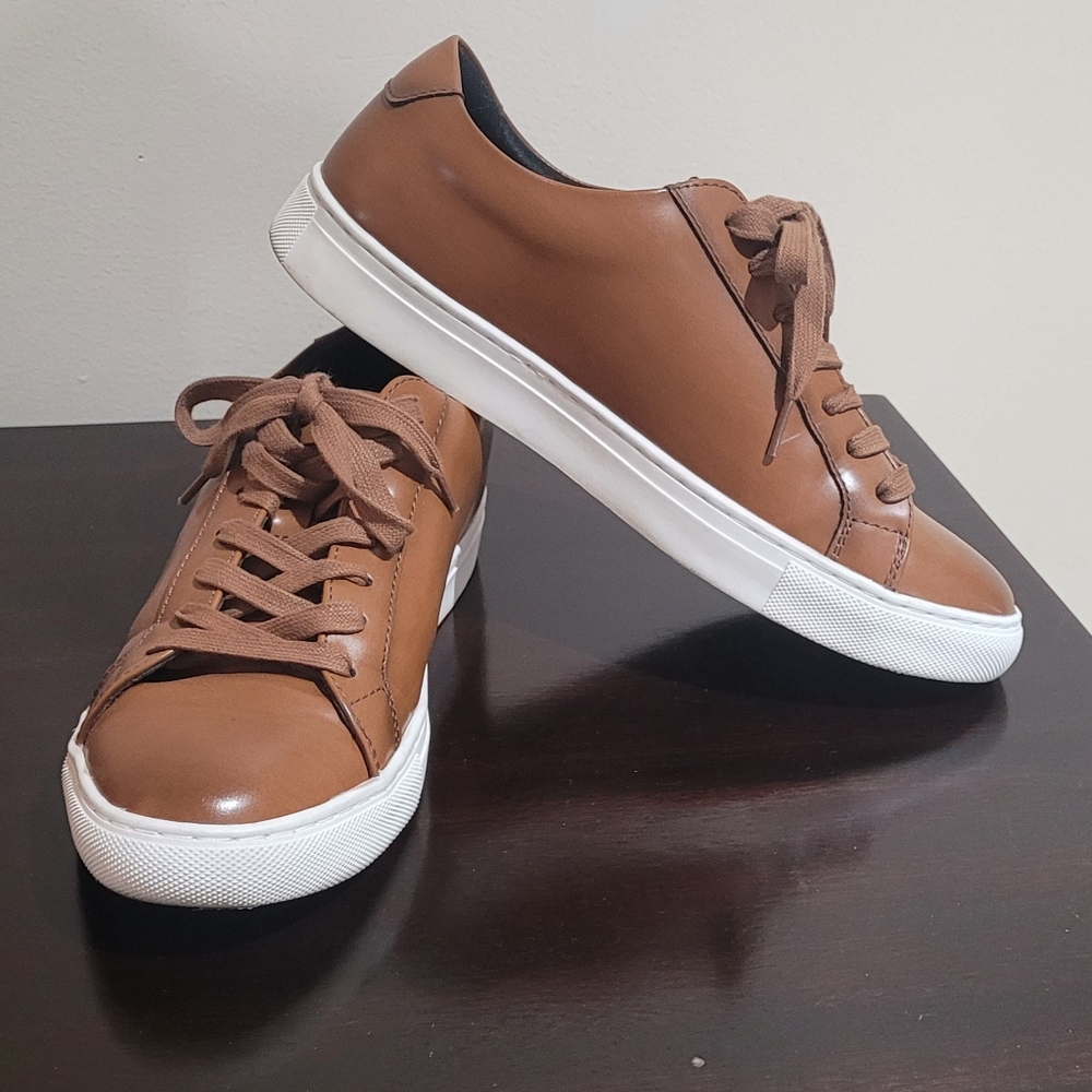 Alfani Brown Leather Men's Sneakers